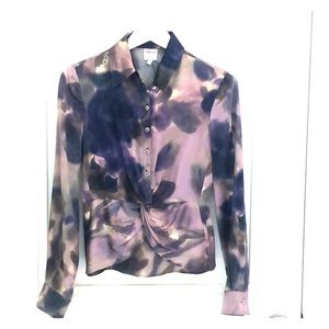 Armani Collezioni Muted Purples Silk Blouse